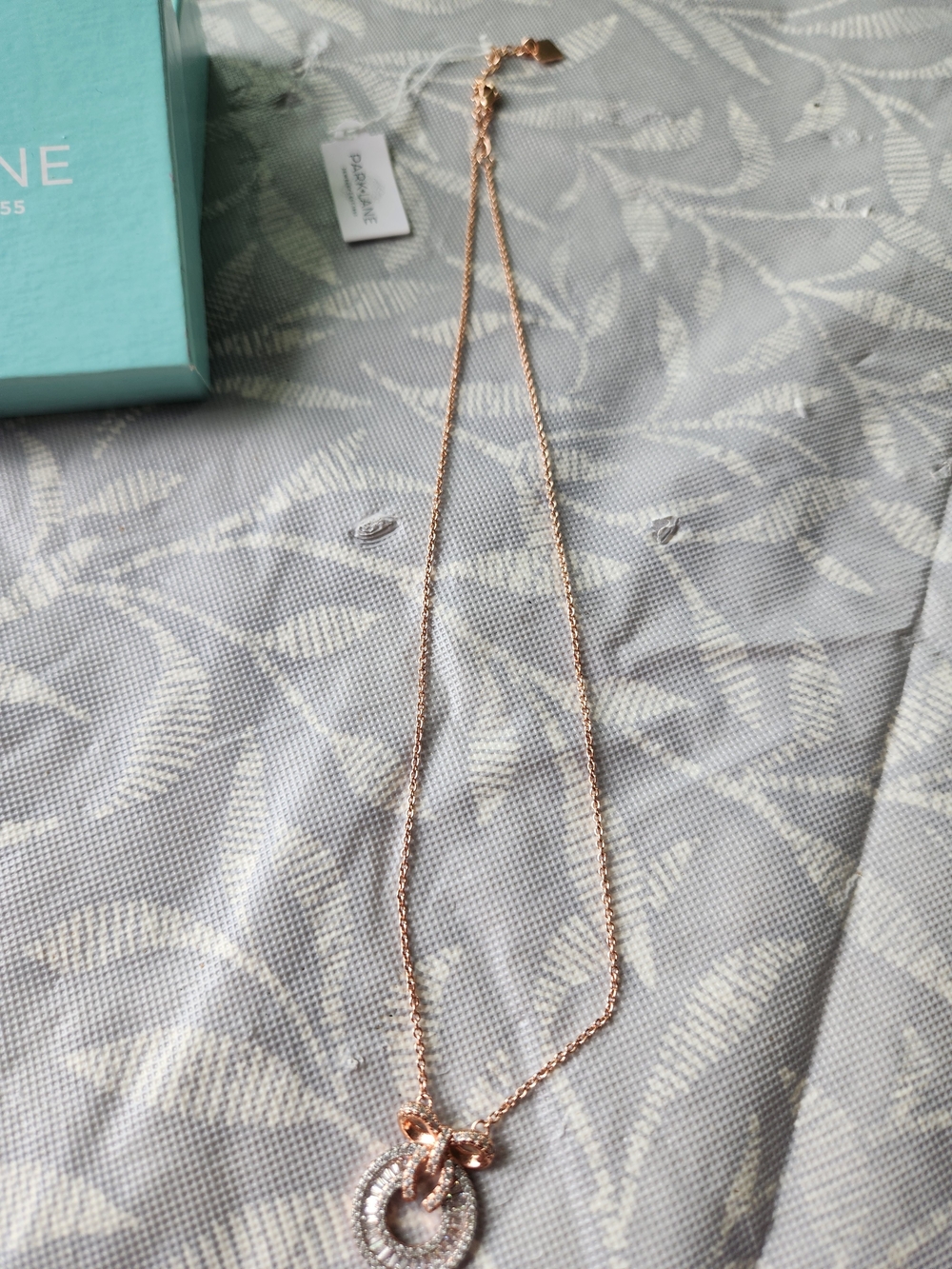 parklane Rose Gold Circle Pendant Necklace -